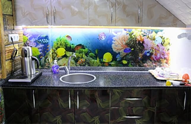 Tezgah Arası 3D Cam Panel